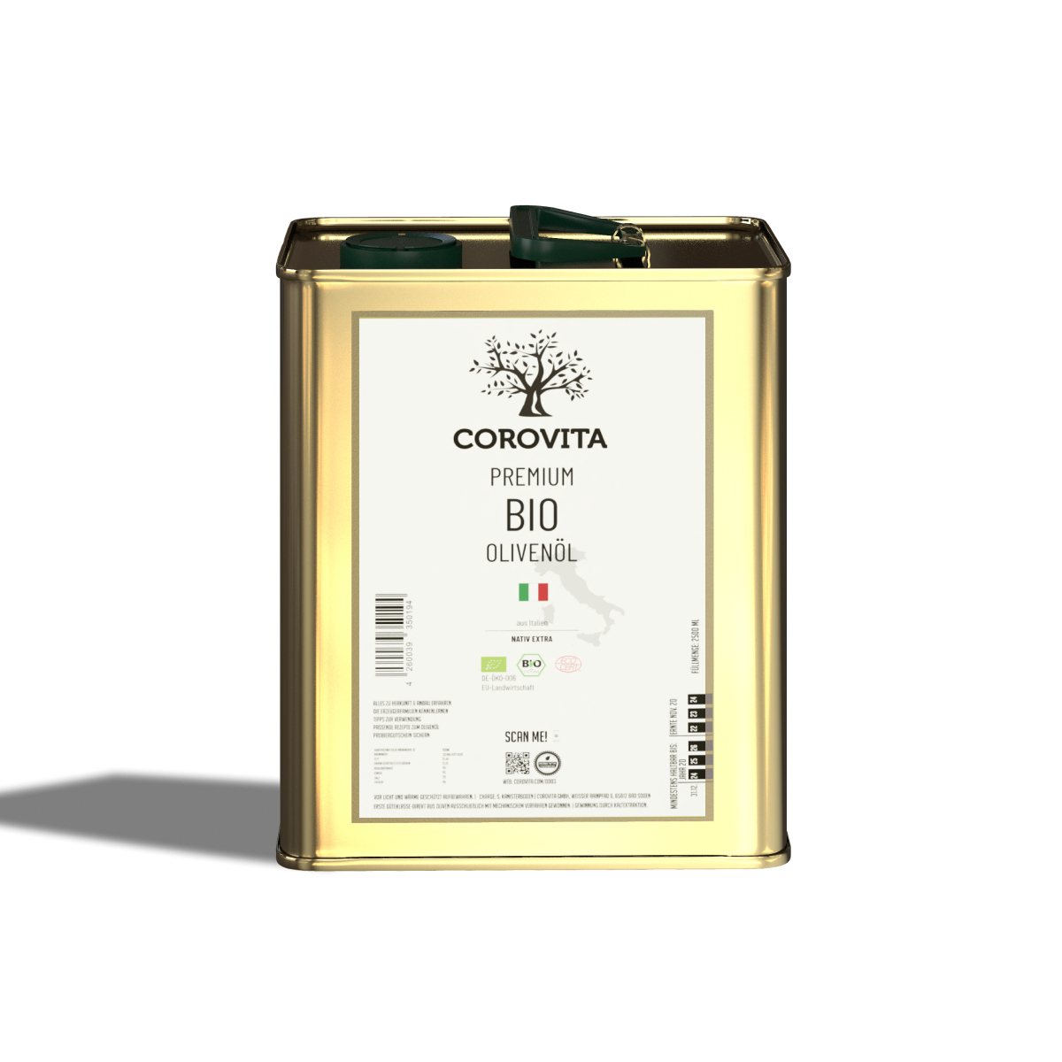 Bio-Olivenöl aus Italien, Apulien – natives Olivenöl extra von Corovita – Produktbild 2