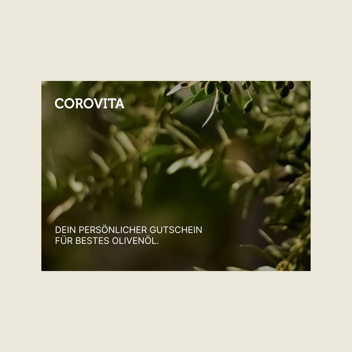 Geschenkgutschein für Bio-Olivenöl und Essig von Corovita